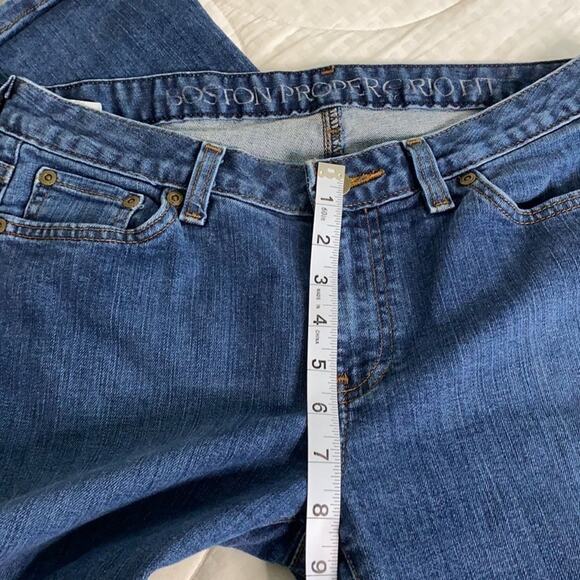 Boston Proper Dark/Medium High-Rise Slim Straight-Leg Jean Woman’s Jeans Size 8 - Picture 9 of 16